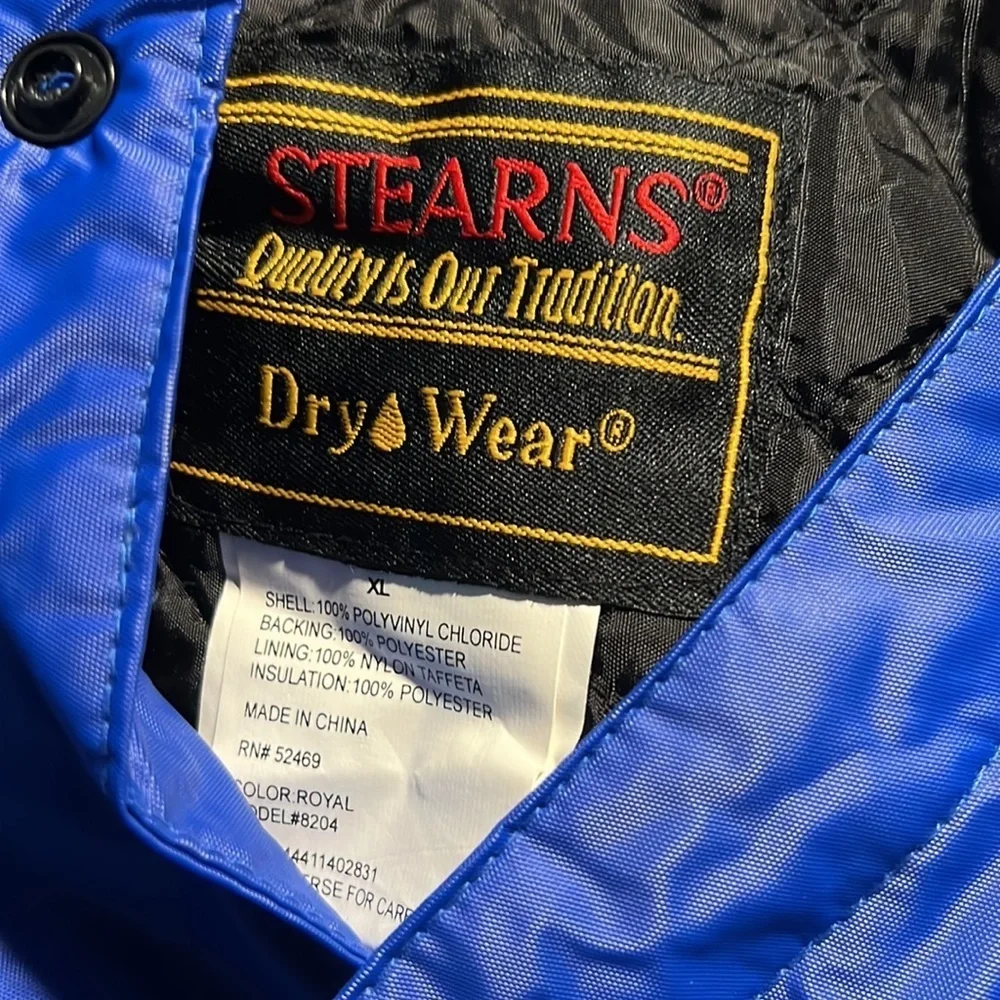 Stearn’s Men’s Quilted Rain Parka Royal Blue XL